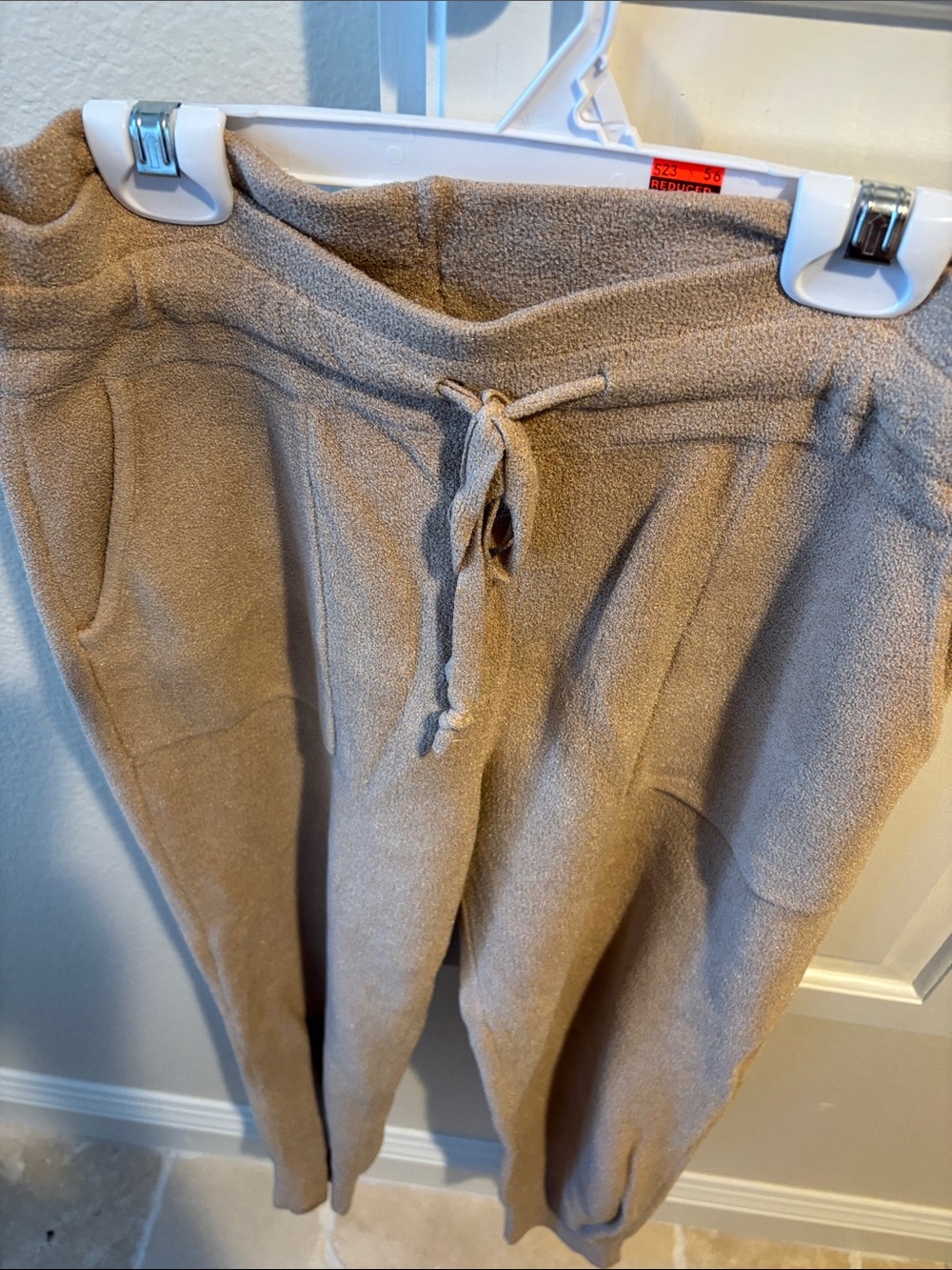 Barefoot Dreams Cozy Drawstring Joggers in Tan